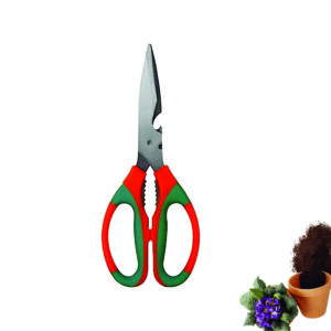 GROWTOP Multi-Purpose Garden Scissors with Heavy-Duty Stainless Steel Blade and Red-Green Ergonomic Handle