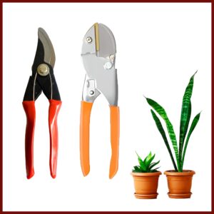 GROWTOP German Pruning Cutter & Roll Cut Anvil Pruner Combo | Heavy-Duty Garden Shears Set for Home & Professional Gardening
