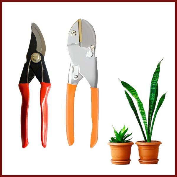 GROWTOP German Pruning Cutter & Roll Cut Anvil Pruner Combo | Heavy-Duty Garden Shears Set for Home & Professional Gardening