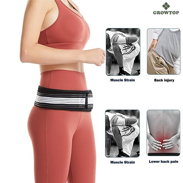 GROWTOP Sacroiliac SI Joint Hip Belt -Relief Plus Sciatica Pain Relief Belt for Women - Sciatica belt for men - Sacroiliac SI Joint Hip Belt for Back Pain - Image 2