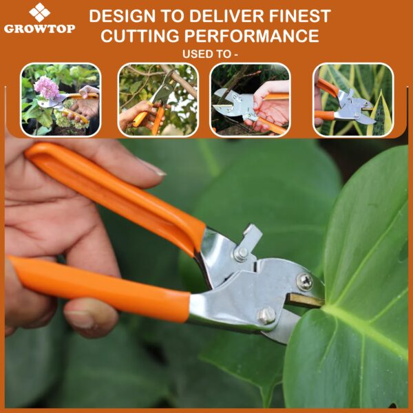 GROWTOP German Pruning Cutter & Roll Cut Anvil Pruner Combo | Heavy-Duty Garden Shears Set for Home & Professional Gardening - Image 3