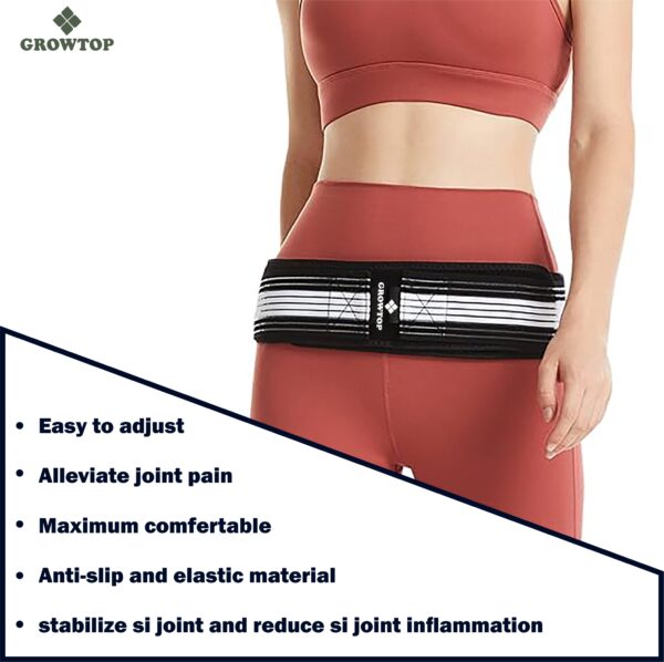 GROWTOP Sacroiliac SI Joint Hip Belt -Relief Plus Sciatica Pain Relief Belt for Women - Sciatica belt for men - Sacroiliac SI Joint Hip Belt for Back Pain - Image 4