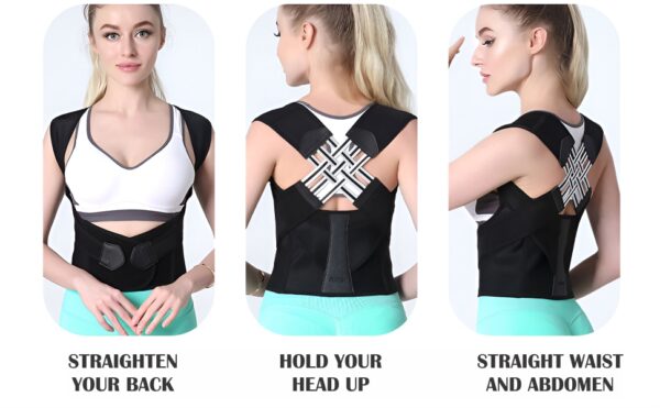 GROWTOP Adjustable Back Posture Corrector Brace for Men & Women | Spine Support & Shoulder Alignment Belt - Image 6