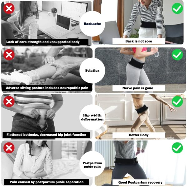GROWTOP Sacroiliac SI Joint Hip Belt -Relief Plus Sciatica Pain Relief Belt for Women - Sciatica belt for men - Sacroiliac SI Joint Hip Belt for Back Pain - Image 7
