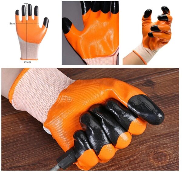 GROWTOP Heavy-Duty Gardening & Work Gloves with Claw Fingertips | Durable, Waterproof & Cut-Resistant (Pair) - Image 6